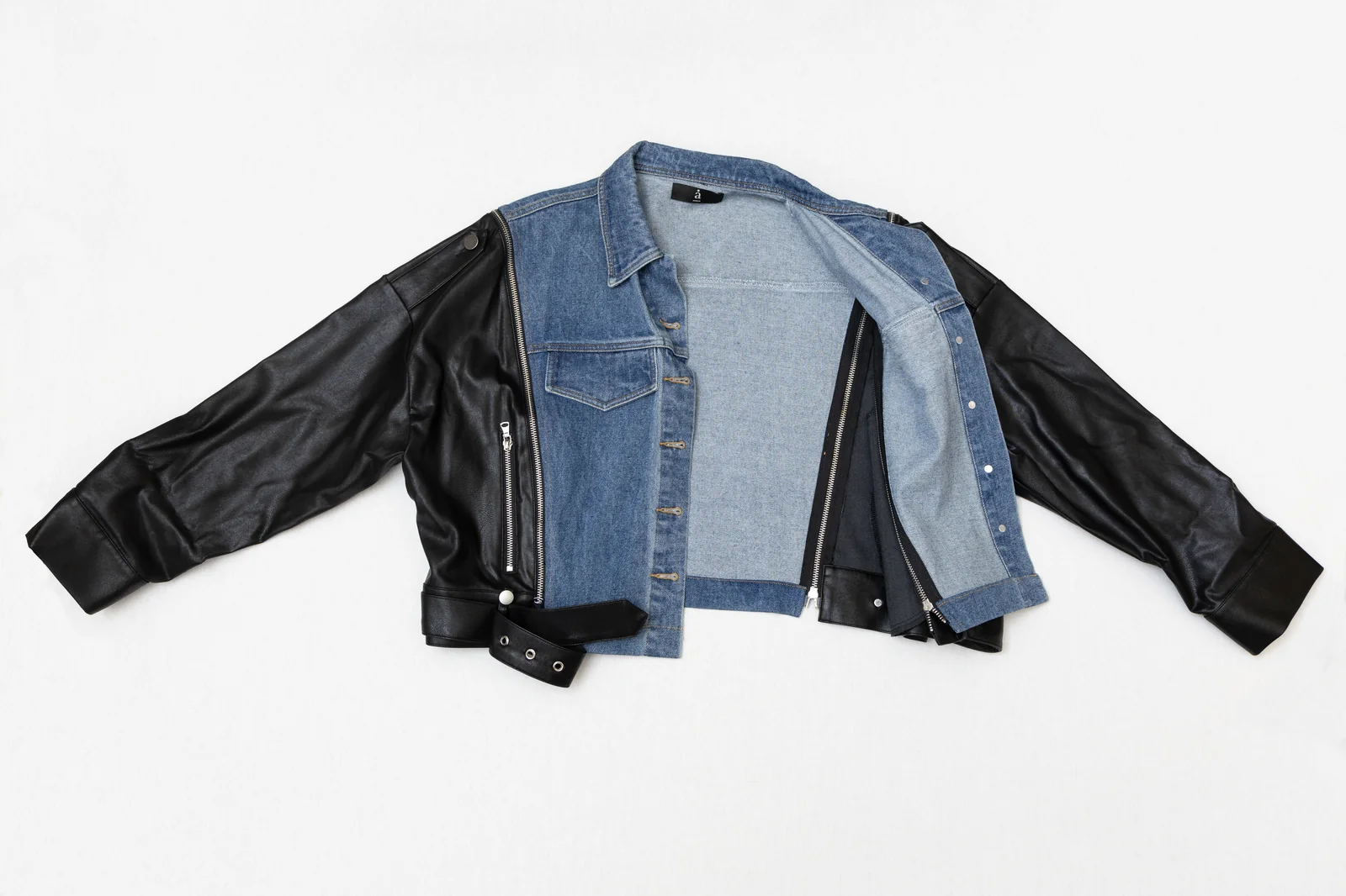 Куртка джинсово-кожаная Amour фото 4